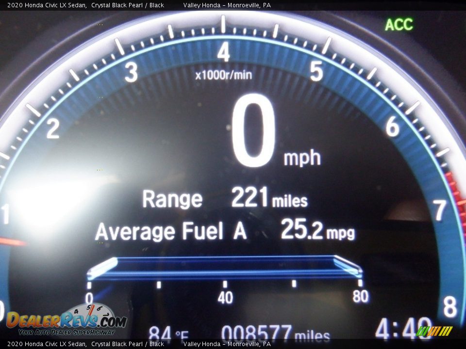 2020 Honda Civic LX Sedan Crystal Black Pearl / Black Photo #25