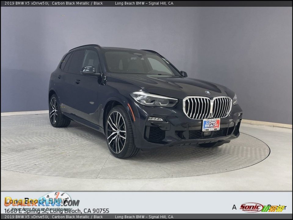2019 BMW X5 xDrive50i Carbon Black Metallic / Black Photo #1