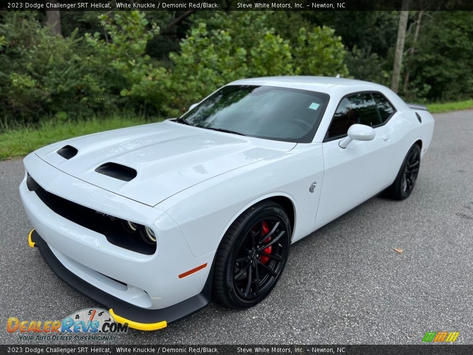 2023 Dodge Challenger SRT Hellcat White Knuckle / Demonic Red/Black Photo #2