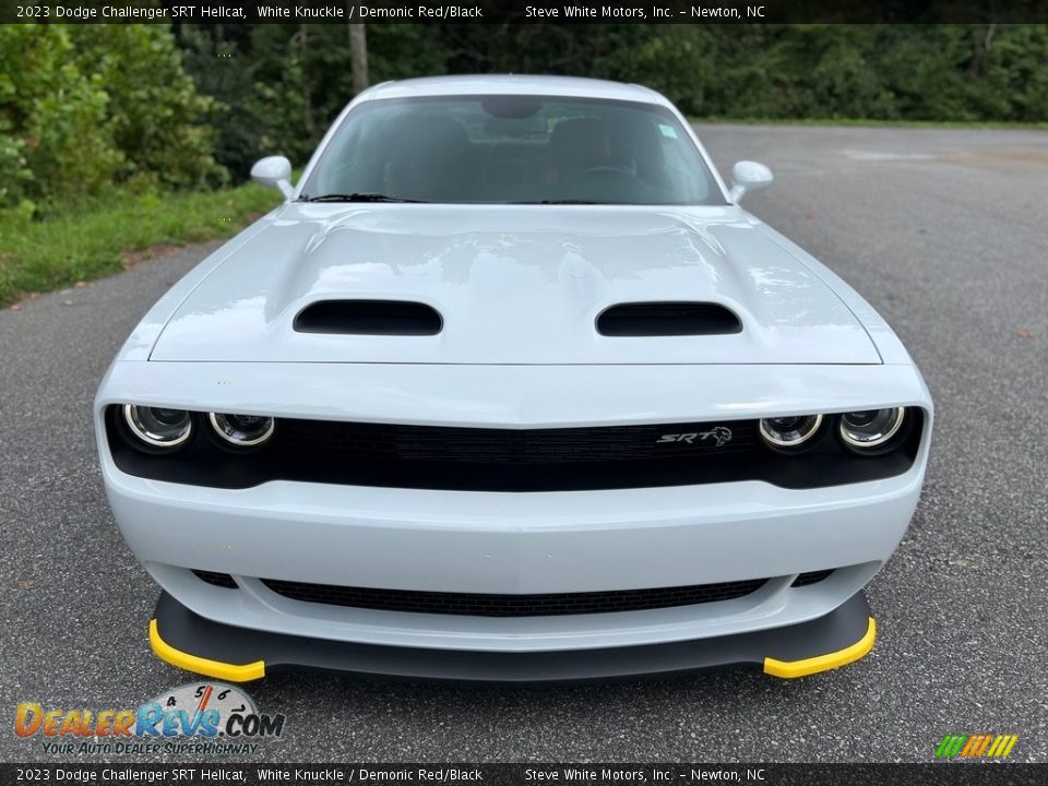 2023 Dodge Challenger SRT Hellcat White Knuckle / Demonic Red/Black Photo #3