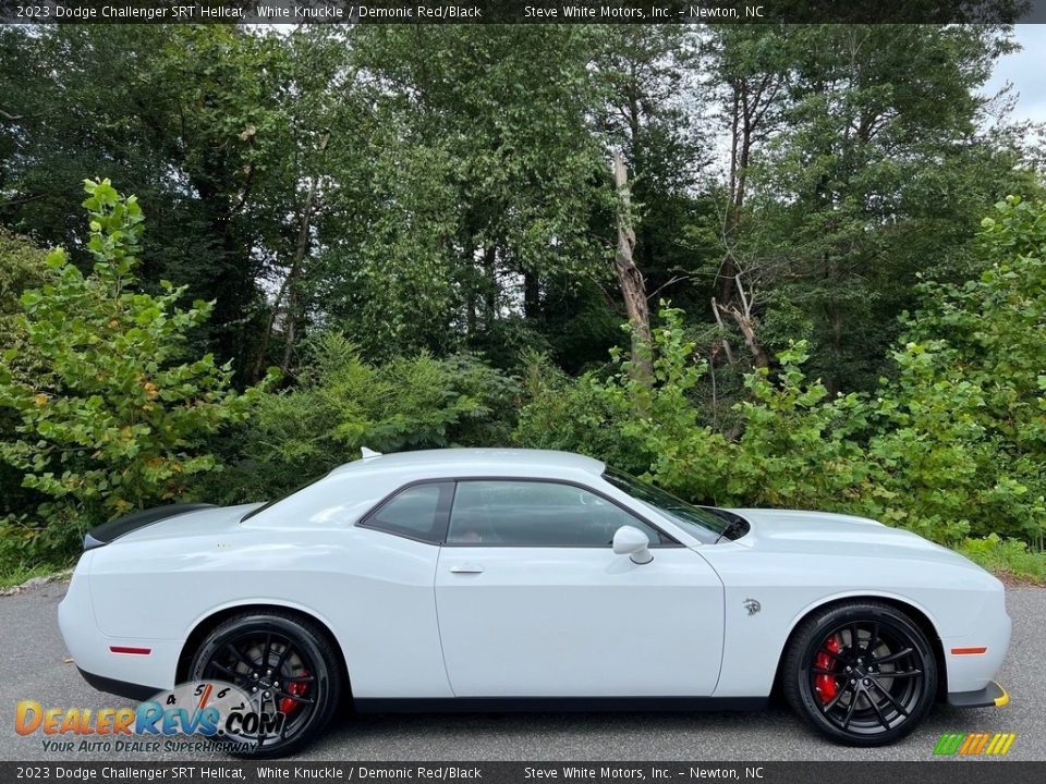 2023 Dodge Challenger SRT Hellcat White Knuckle / Demonic Red/Black Photo #5