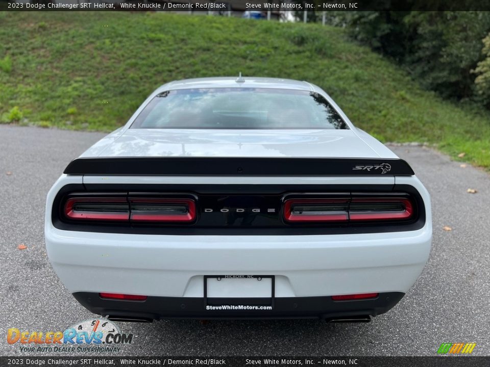 2023 Dodge Challenger SRT Hellcat White Knuckle / Demonic Red/Black Photo #7