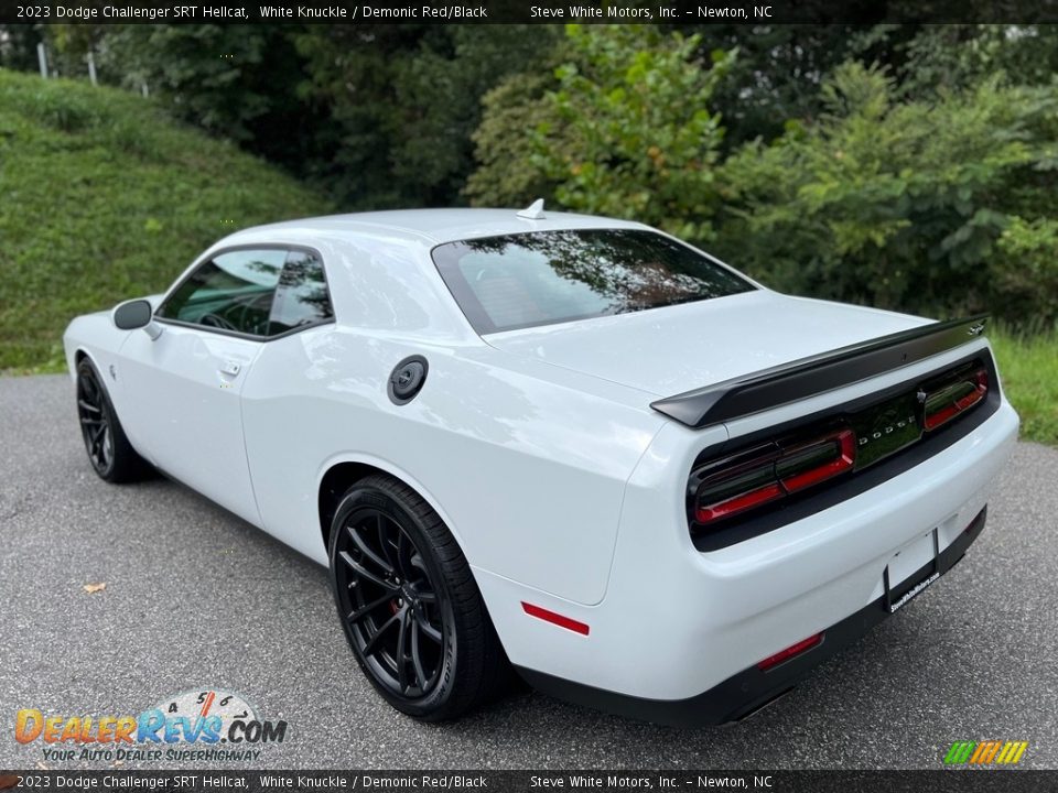 2023 Dodge Challenger SRT Hellcat White Knuckle / Demonic Red/Black Photo #8