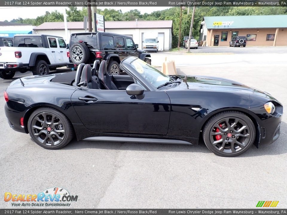 Nero Cinema Jet Black 2017 Fiat 124 Spider Abarth Roadster Photo #7