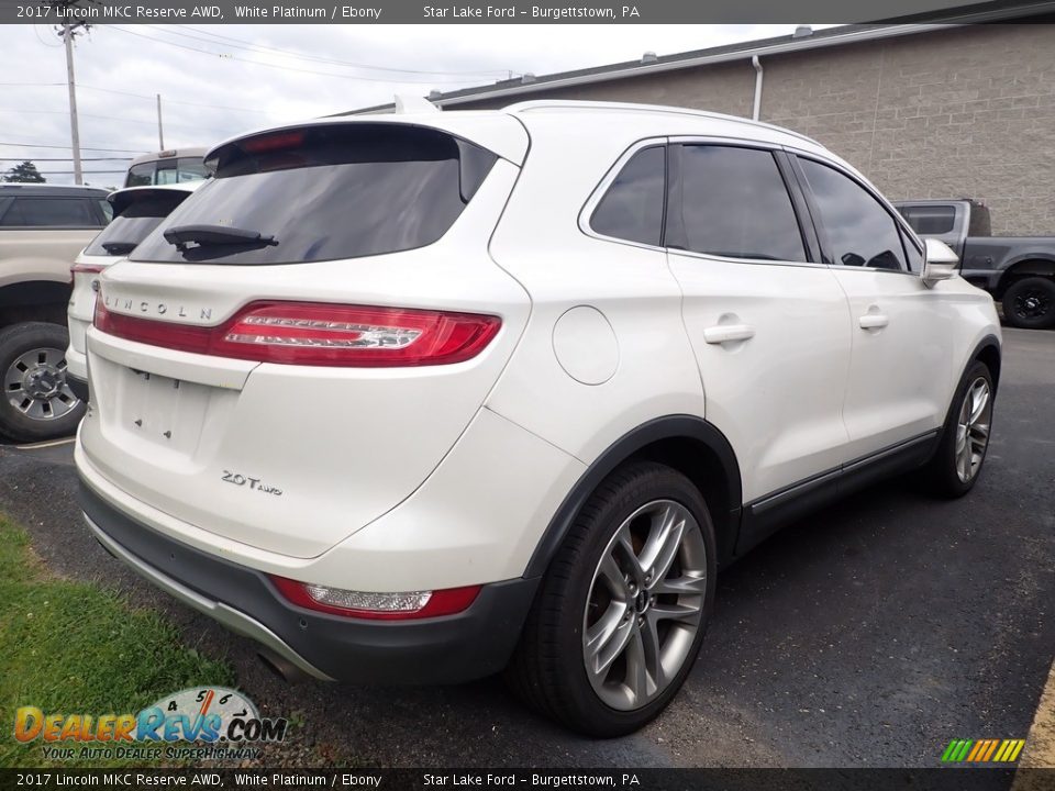 2017 Lincoln MKC Reserve AWD White Platinum / Ebony Photo #4