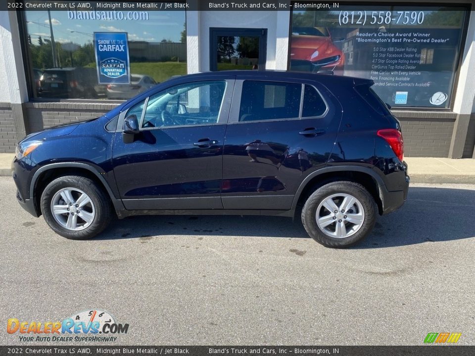 2022 Chevrolet Trax LS AWD Midnight Blue Metallic / Jet Black Photo #1