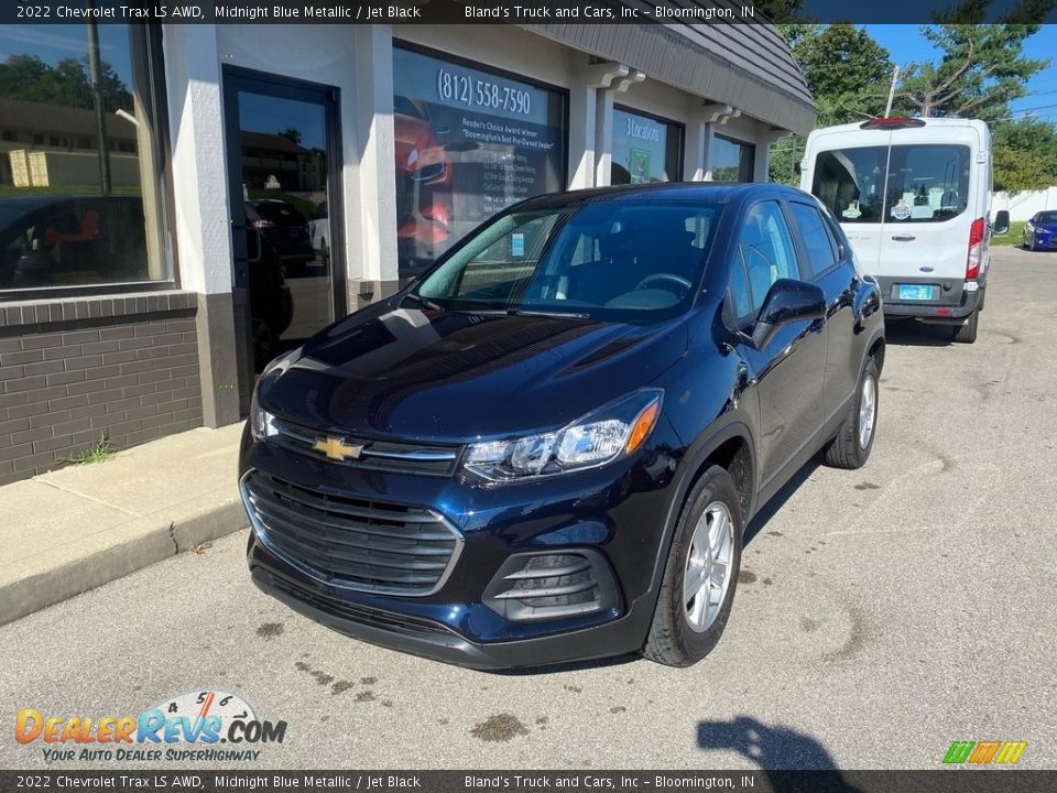 2022 Chevrolet Trax LS AWD Midnight Blue Metallic / Jet Black Photo #2