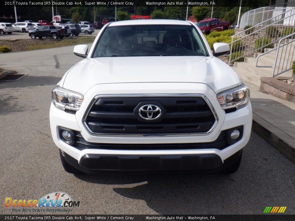 2017 Toyota Tacoma SR5 Double Cab 4x4 Super White / Cement Gray Photo #11