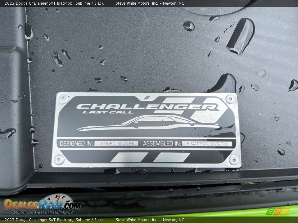 2023 Dodge Challenger SXT Blacktop Sublime / Black Photo #10