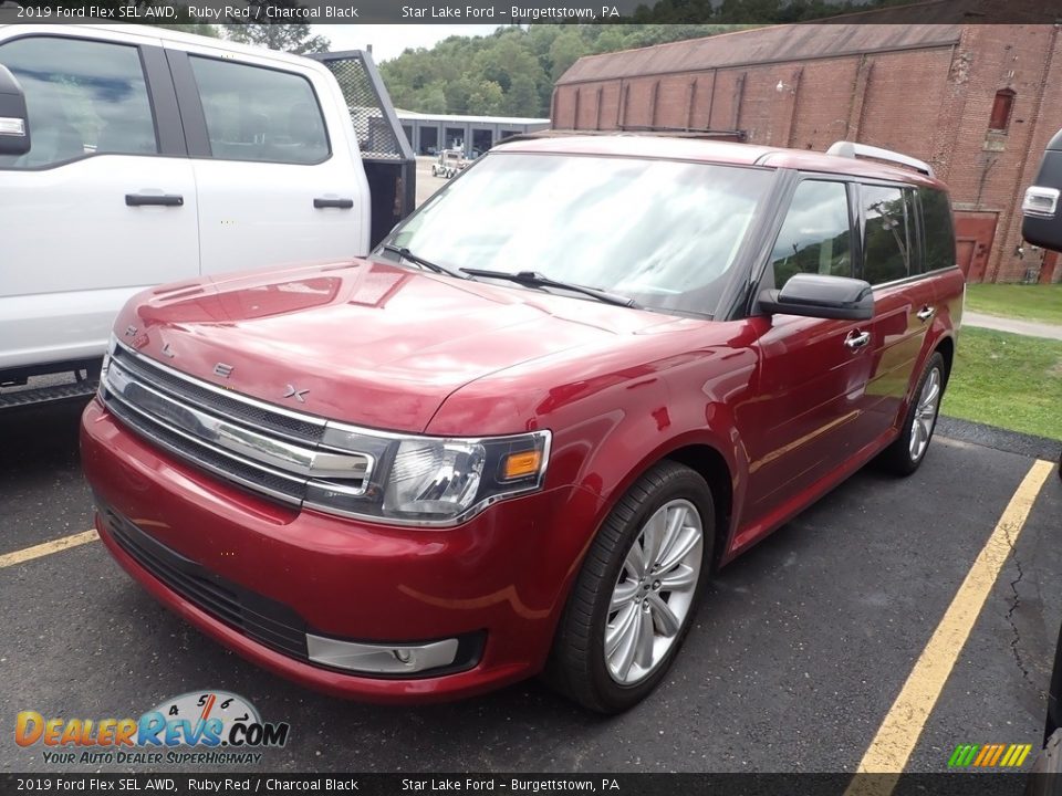 2019 Ford Flex SEL AWD Ruby Red / Charcoal Black Photo #1