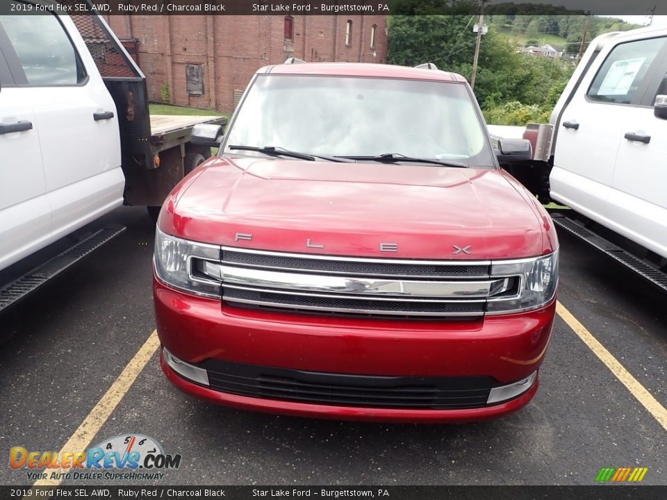 2019 Ford Flex SEL AWD Ruby Red / Charcoal Black Photo #2