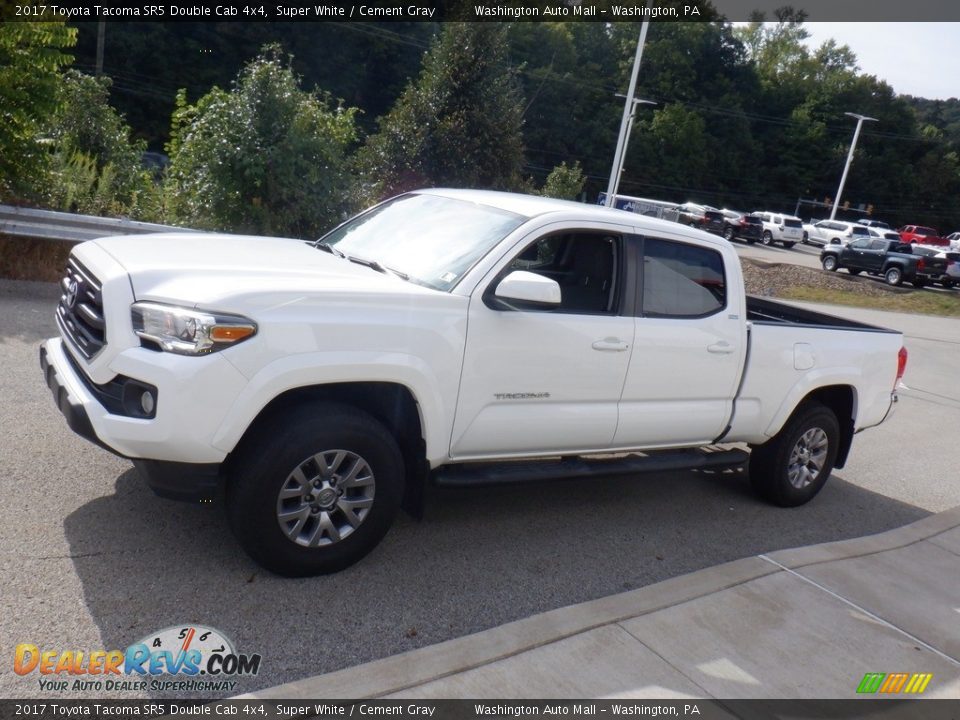 2017 Toyota Tacoma SR5 Double Cab 4x4 Super White / Cement Gray Photo #13