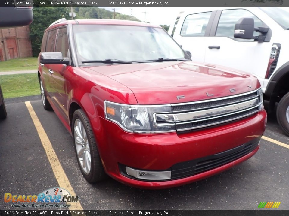 2019 Ford Flex SEL AWD Ruby Red / Charcoal Black Photo #3