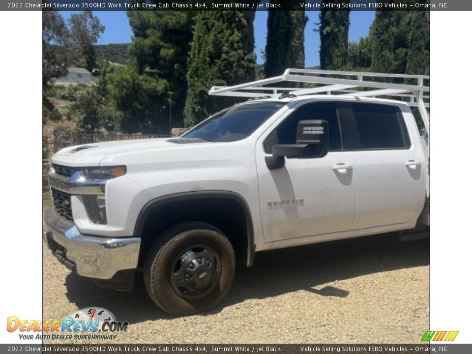 2022 Chevrolet Silverado 3500HD Work Truck Crew Cab Chassis 4x4 Summit White / Jet Black Photo #2