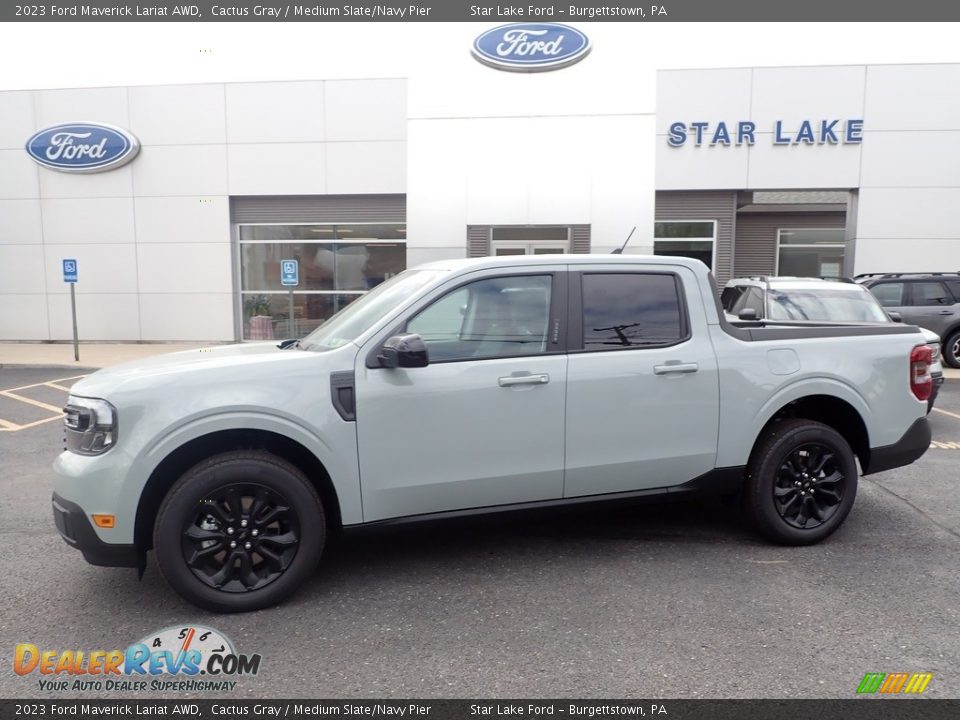 2023 Ford Maverick Lariat AWD Cactus Gray / Medium Slate/Navy Pier Photo #1