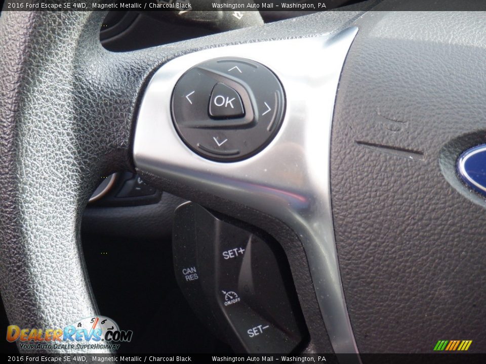 2016 Ford Escape SE 4WD Magnetic Metallic / Charcoal Black Photo #10