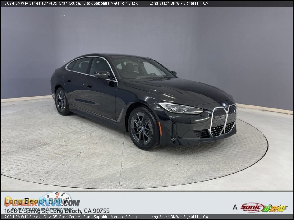 2024 BMW i4 Series eDrive35 Gran Coupe Black Sapphire Metallic / Black Photo #1