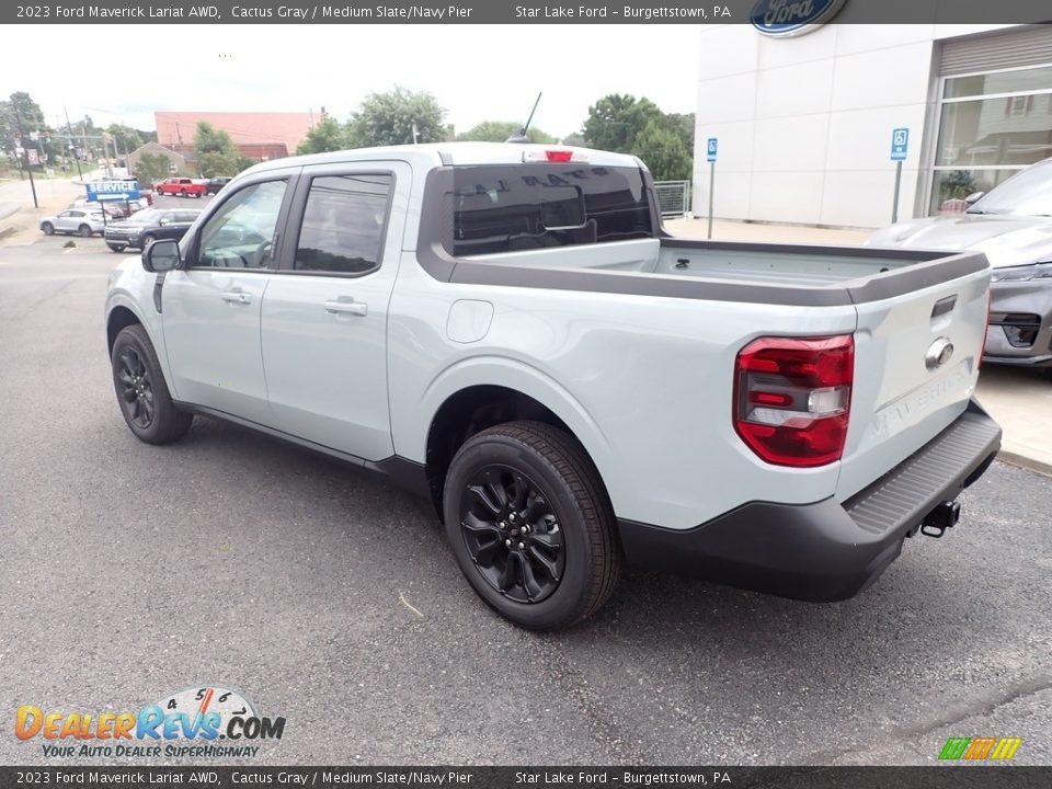 2023 Ford Maverick Lariat AWD Cactus Gray / Medium Slate/Navy Pier Photo #3