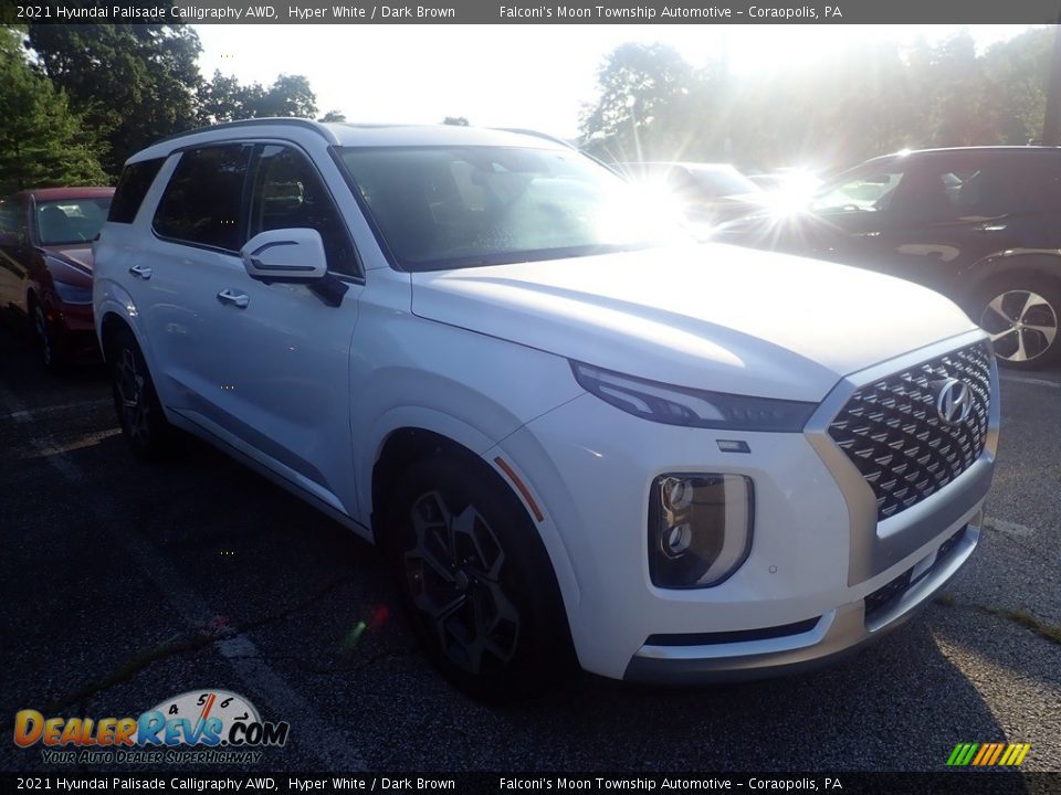 2021 Hyundai Palisade Calligraphy AWD Hyper White / Dark Brown Photo #4