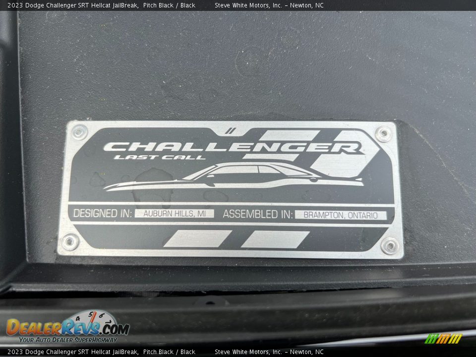 2023 Dodge Challenger SRT Hellcat JailBreak Pitch Black / Black Photo #13