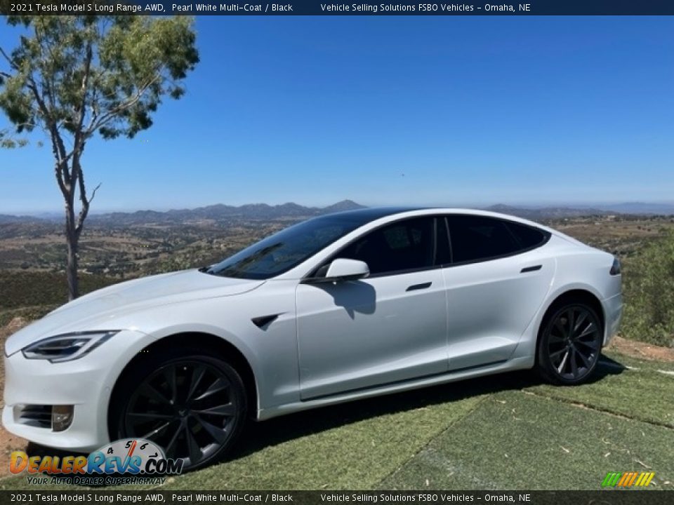 Pearl White Multi-Coat 2021 Tesla Model S Long Range AWD Photo #1