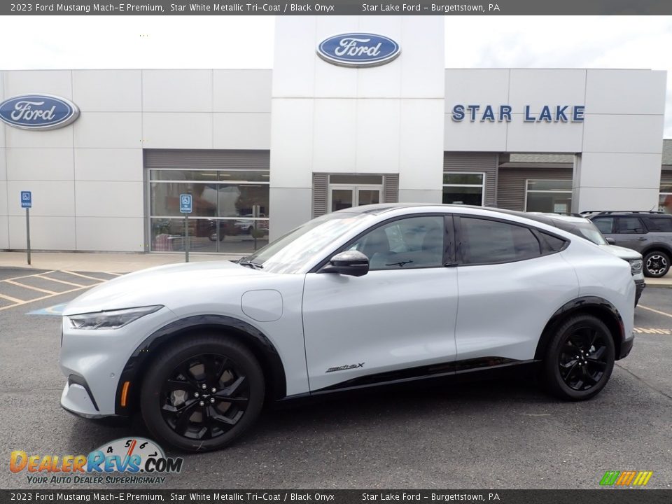 2023 Ford Mustang Mach-E Premium Star White Metallic Tri-Coat / Black Onyx Photo #1