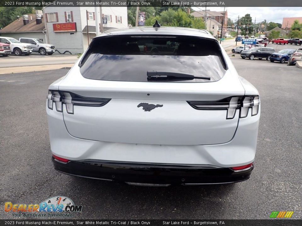 2023 Ford Mustang Mach-E Premium Star White Metallic Tri-Coat / Black Onyx Photo #4