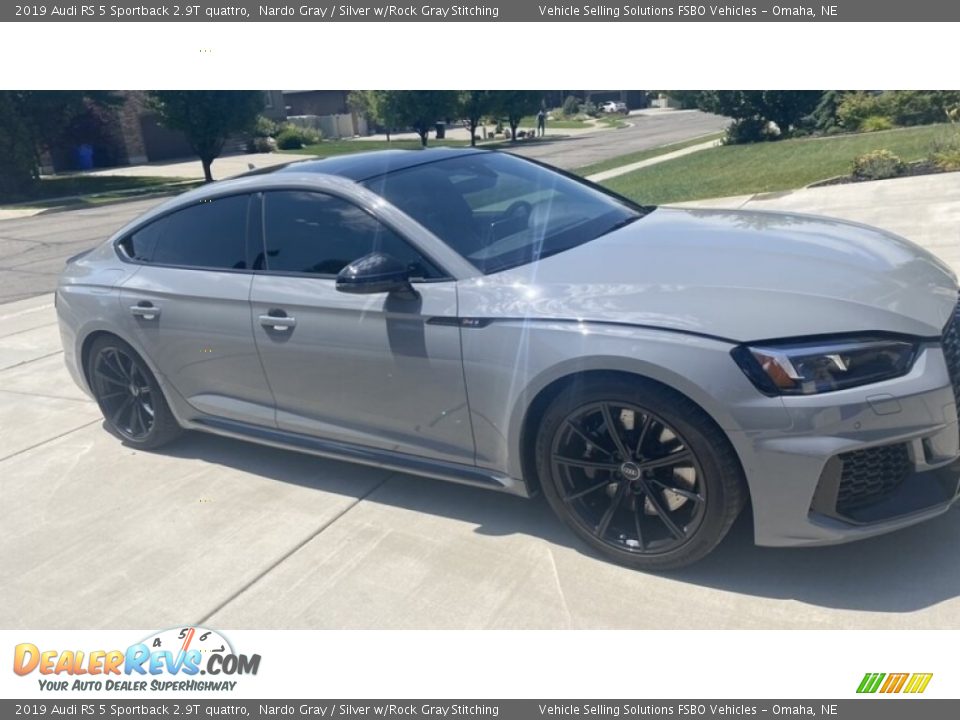 2019 Audi RS 5 Sportback 2.9T quattro Nardo Gray / Silver w/Rock Gray Stitching Photo #2