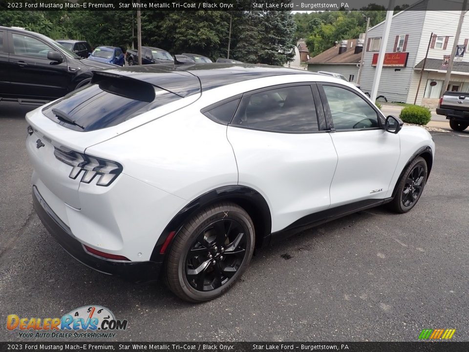 2023 Ford Mustang Mach-E Premium Star White Metallic Tri-Coat / Black Onyx Photo #5