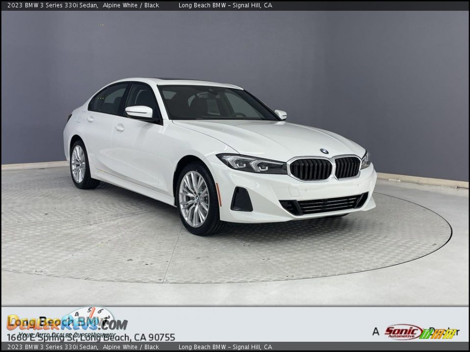 2023 BMW 3 Series 330i Sedan Alpine White / Black Photo #1