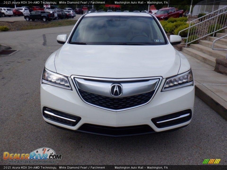 2015 Acura MDX SH-AWD Technology White Diamond Pearl / Parchment Photo #14