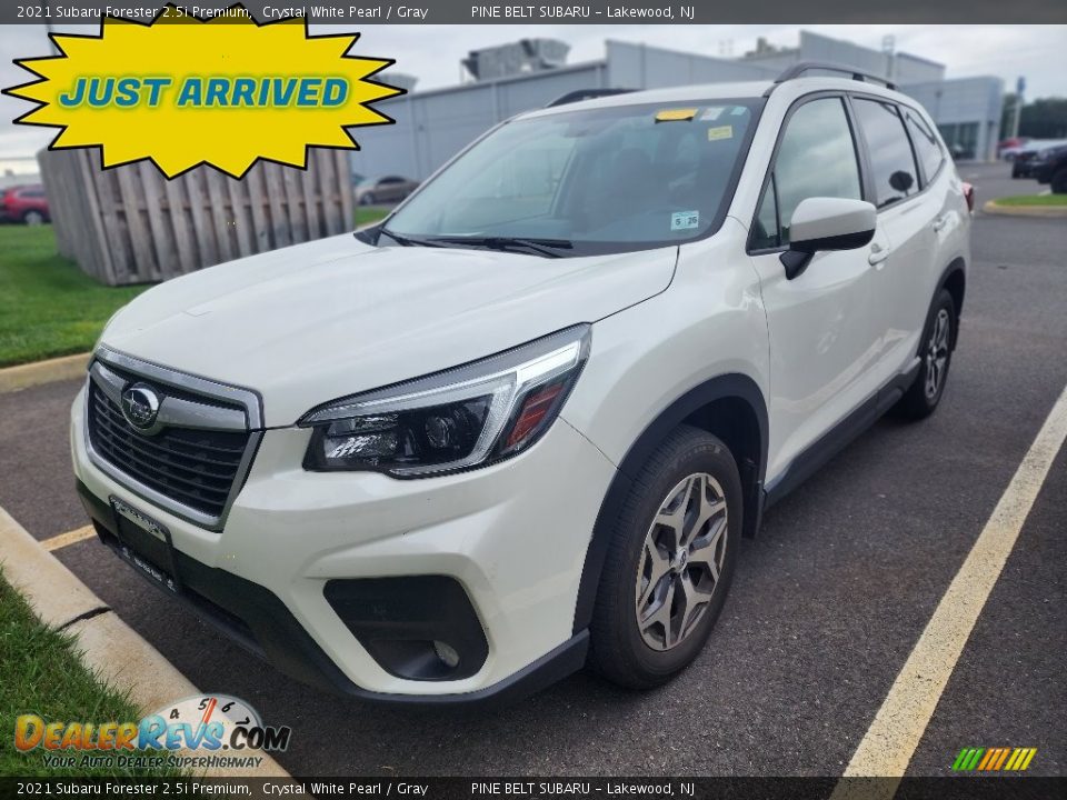 2021 Subaru Forester 2.5i Premium Crystal White Pearl / Gray Photo #1