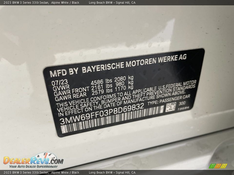 2023 BMW 3 Series 330i Sedan Alpine White / Black Photo #26