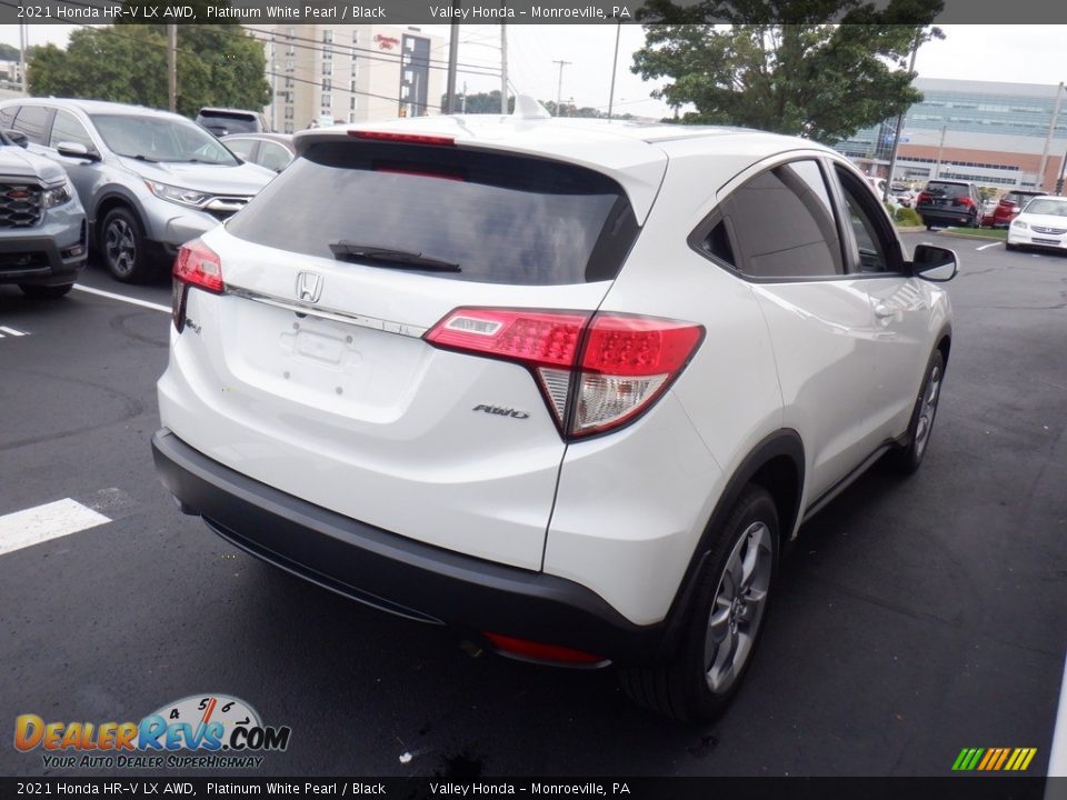 2021 Honda HR-V LX AWD Platinum White Pearl / Black Photo #5