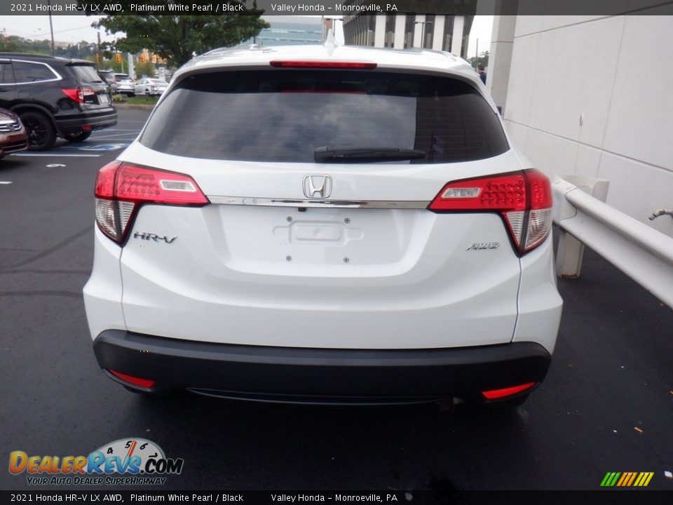 2021 Honda HR-V LX AWD Platinum White Pearl / Black Photo #6