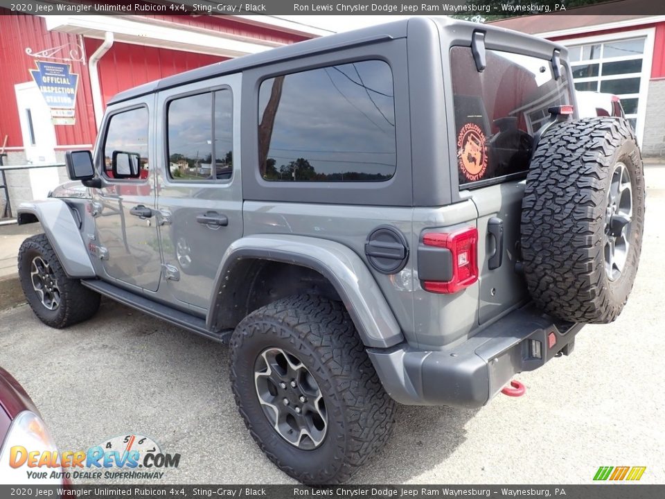 2020 Jeep Wrangler Unlimited Rubicon 4x4 Sting-Gray / Black Photo #2