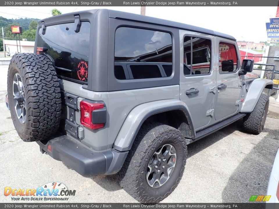 2020 Jeep Wrangler Unlimited Rubicon 4x4 Sting-Gray / Black Photo #3