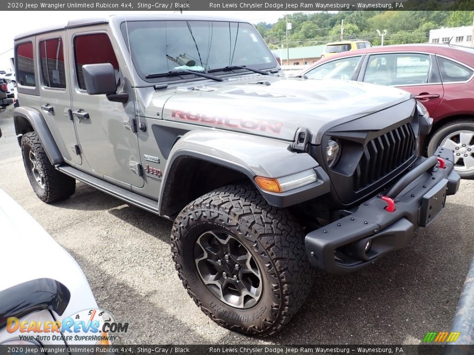 2020 Jeep Wrangler Unlimited Rubicon 4x4 Sting-Gray / Black Photo #4