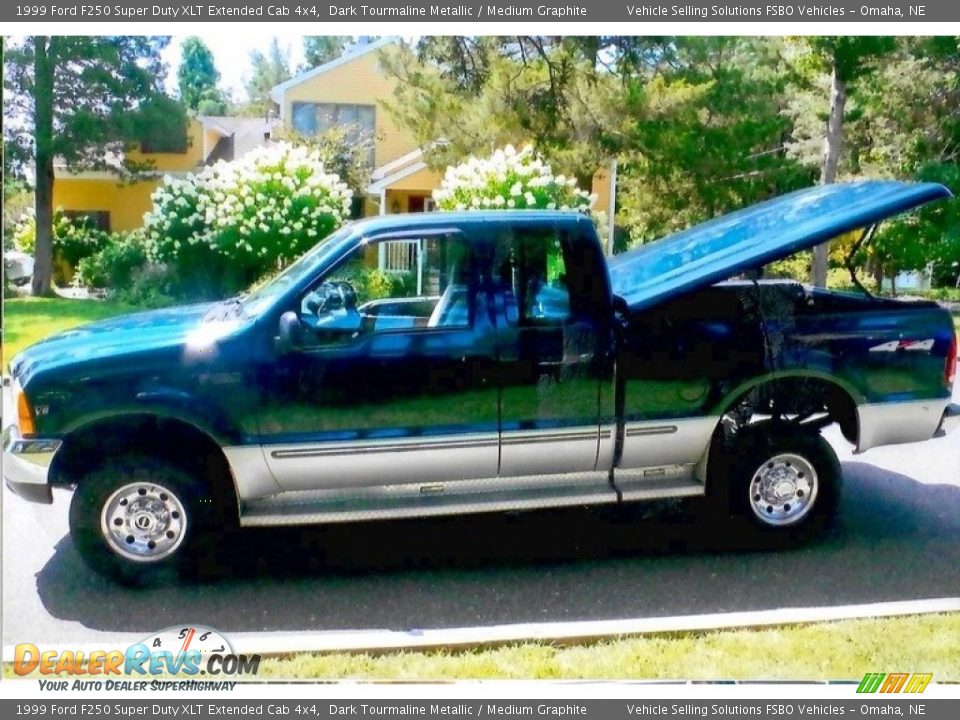 1999 Ford F250 Super Duty XLT Extended Cab 4x4 Dark Tourmaline Metallic / Medium Graphite Photo #1