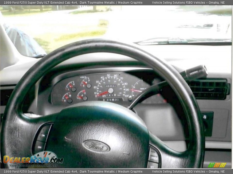 1999 Ford F250 Super Duty XLT Extended Cab 4x4 Dark Tourmaline Metallic / Medium Graphite Photo #4