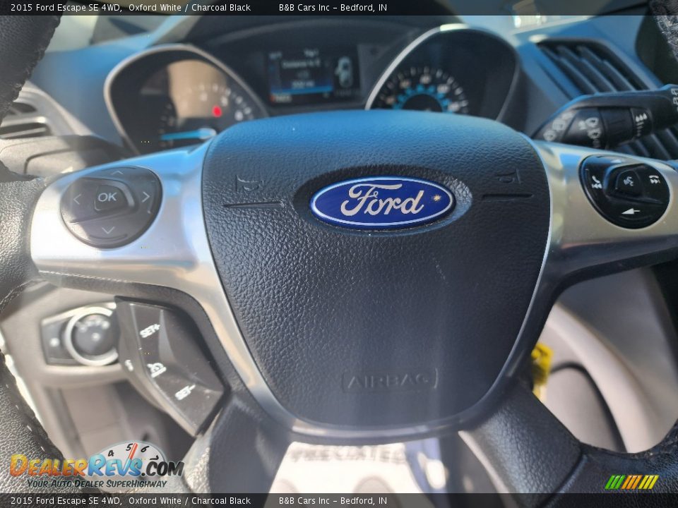 2015 Ford Escape SE 4WD Oxford White / Charcoal Black Photo #14