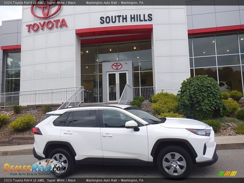 2020 Toyota RAV4 LE AWD Super White / Black Photo #2