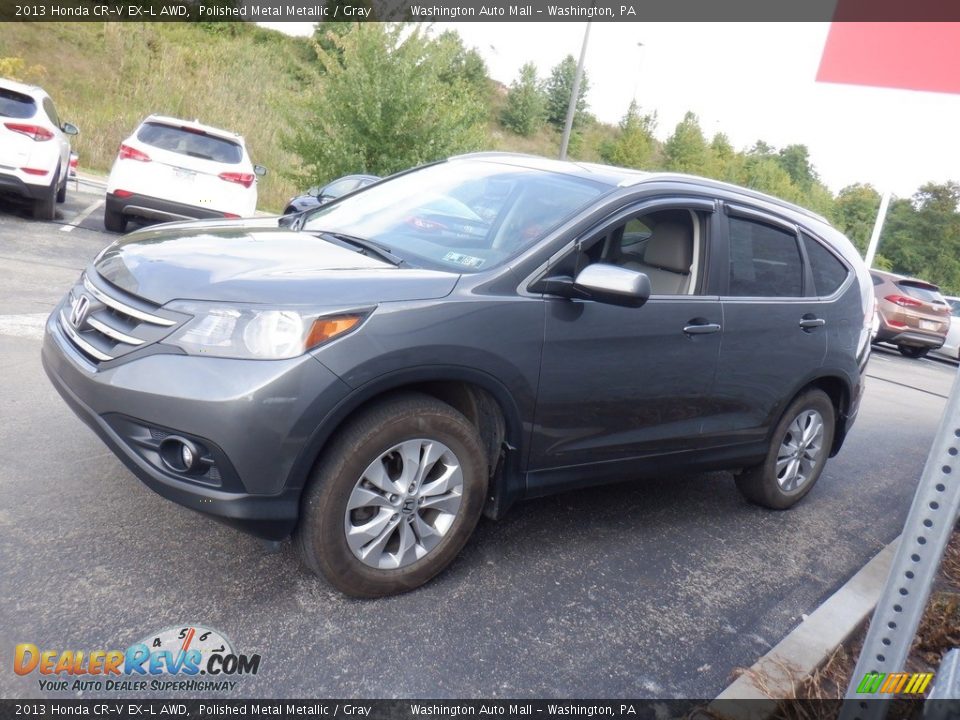 2013 Honda CR-V EX-L AWD Polished Metal Metallic / Gray Photo #6