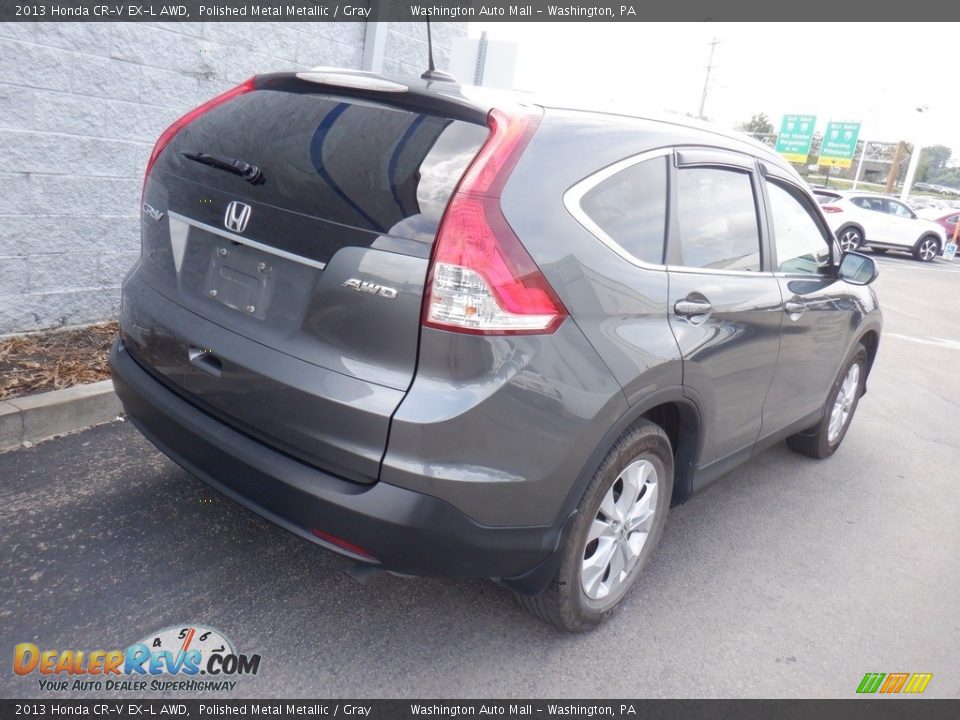 2013 Honda CR-V EX-L AWD Polished Metal Metallic / Gray Photo #9