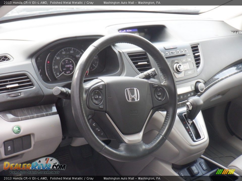 2013 Honda CR-V EX-L AWD Polished Metal Metallic / Gray Photo #12