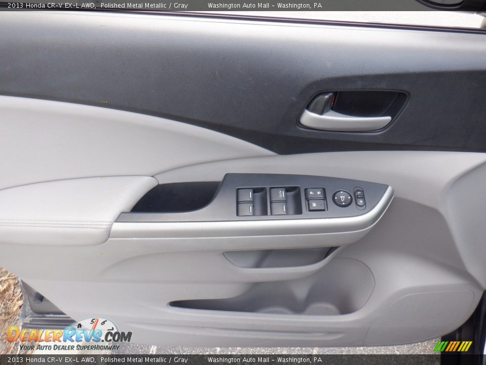 2013 Honda CR-V EX-L AWD Polished Metal Metallic / Gray Photo #14