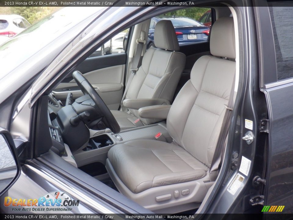 2013 Honda CR-V EX-L AWD Polished Metal Metallic / Gray Photo #16