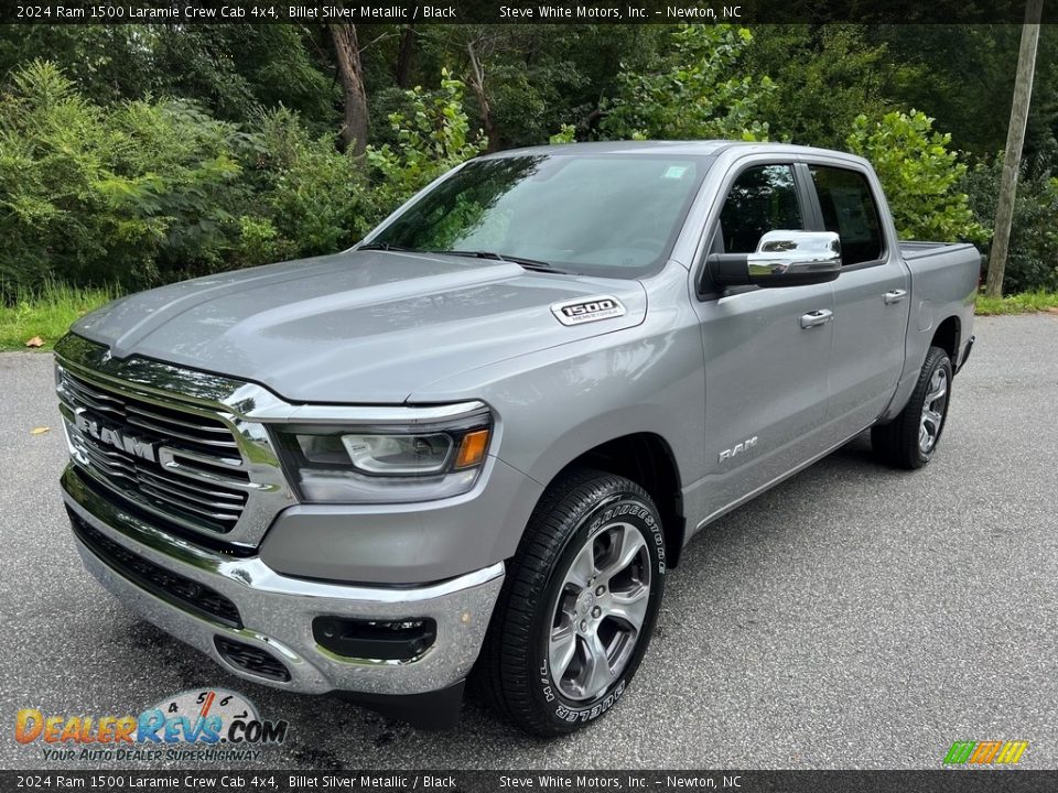 2024 Ram 1500 Laramie Crew Cab 4x4 Billet Silver Metallic / Black Photo #2