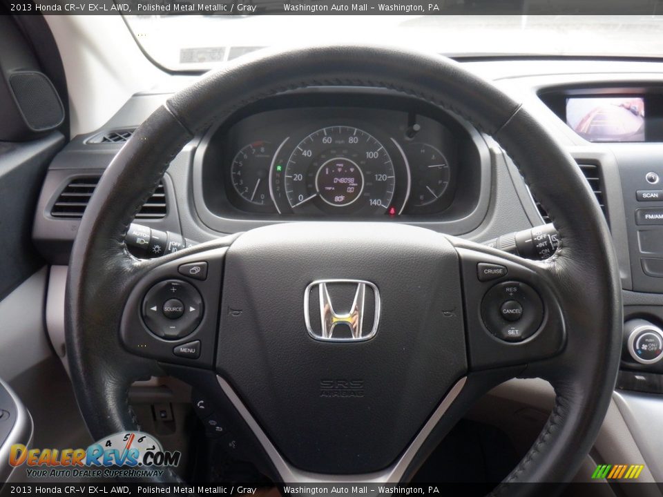 2013 Honda CR-V EX-L AWD Polished Metal Metallic / Gray Photo #23