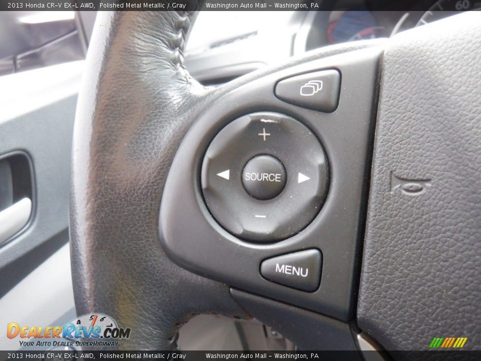 2013 Honda CR-V EX-L AWD Polished Metal Metallic / Gray Photo #24